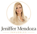 Logotipo de Jeniffer Mendoza Inmuebles que muestra el primer plano de una mujer