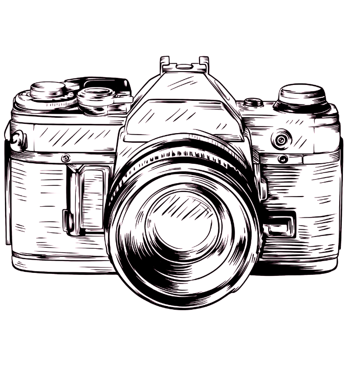 Dessin d'un appareil photo.
