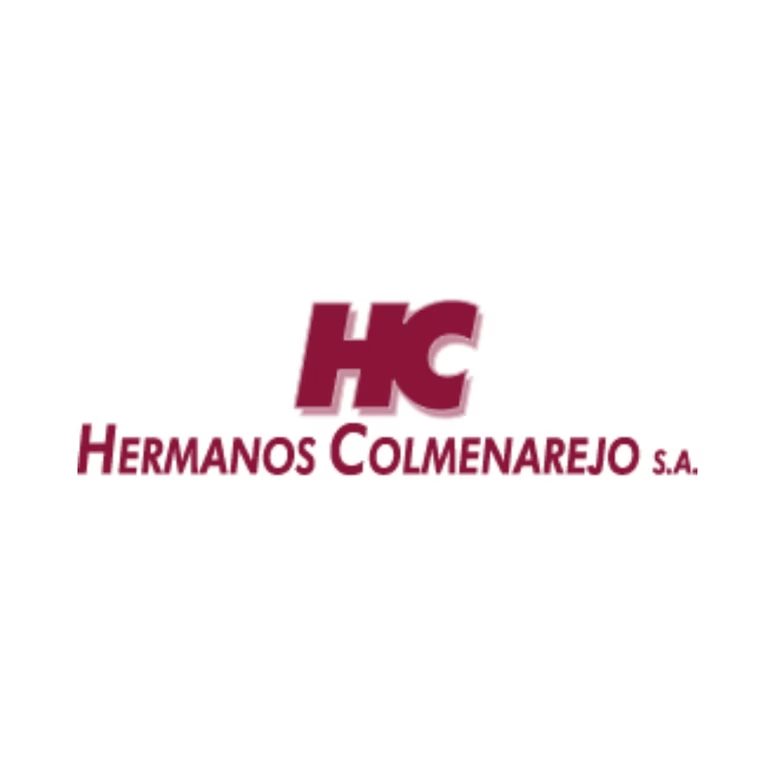 Logo de Hermanos Colmenarejo S.A. en granate sobre fondo blanco.