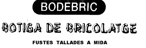 Logotipo de BODEBRIC: texto negro sobre fondo blanco. 