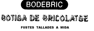 Logotipo de BODEBRIC: texto negro sobre fondo blanco. 