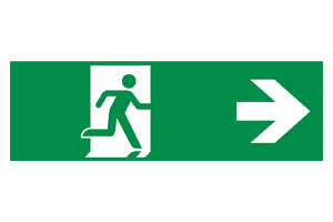 Panneau sortie de secours