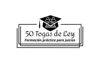 Un logotipo en blanco y negro para una facultad de derecho con un birrete de graduación encima.