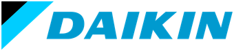 Logo de Daikin, présentant un design bleu et noir et le mot « DAIKIN » en bleu.
