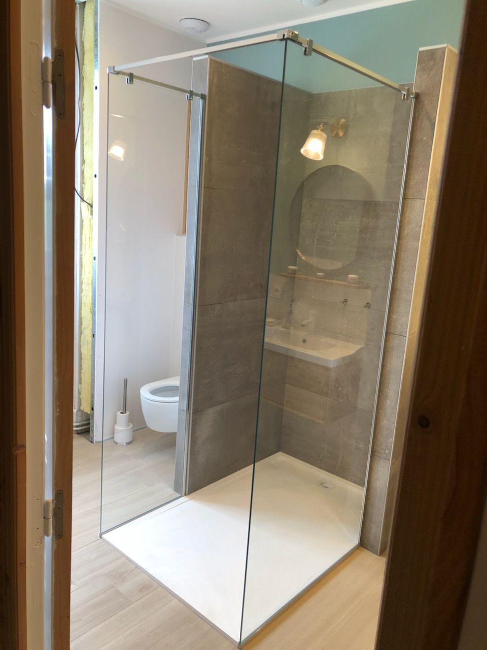 Création de douche avec des verres sur mesure