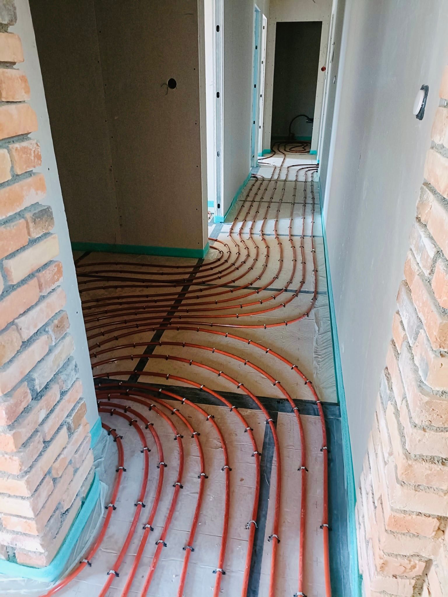 Installation d'un plancher chauffant