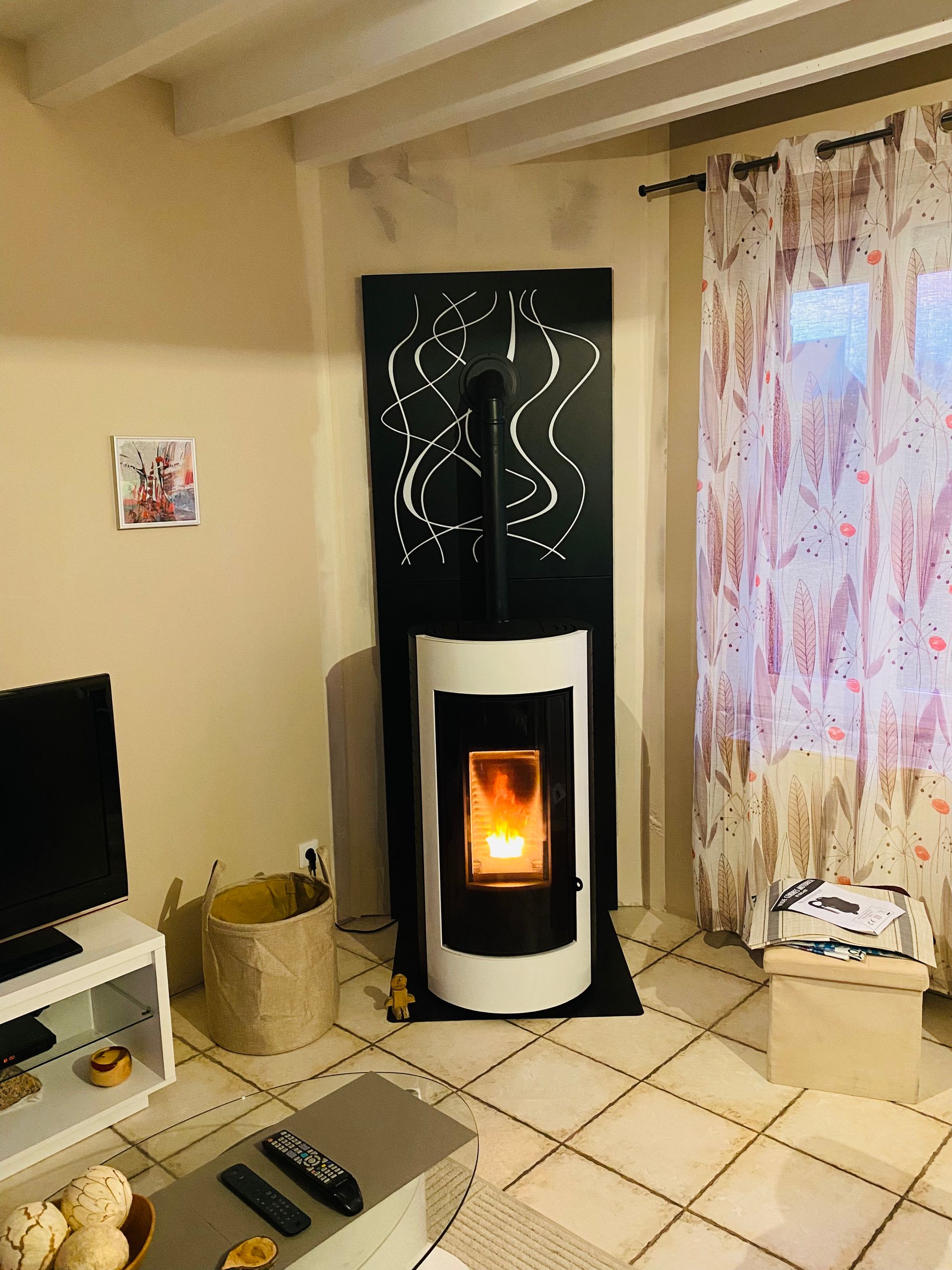 Installation d'un poêle à bois