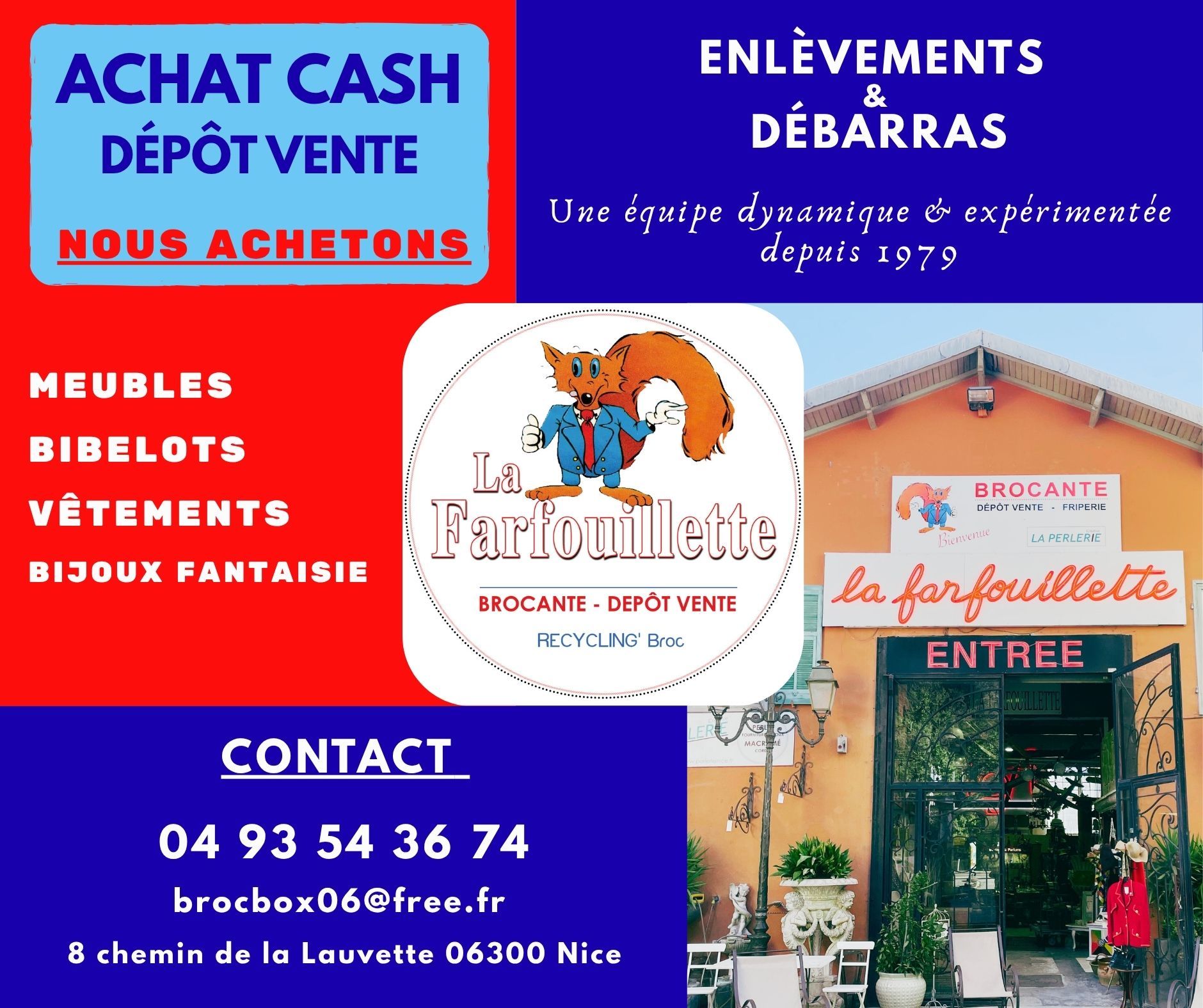 Achat de meubles et débarras