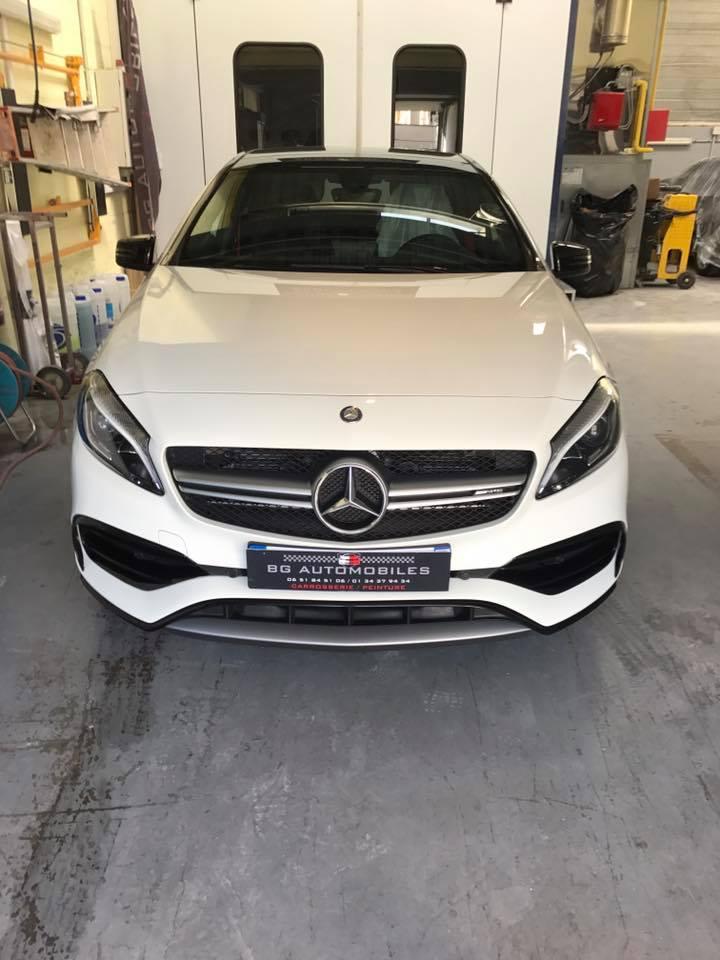 Peinture blanche voiture