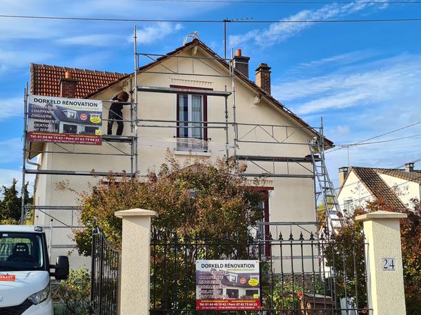 Travaux de rénovation de façade