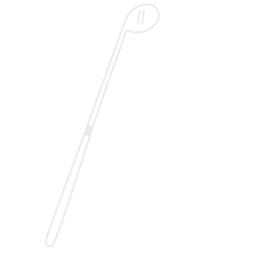 Palo de golf con contorno blanco.