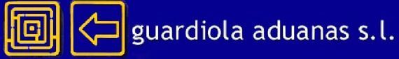 Logotipo de Guardia Aduanas SL sobre fondo azul