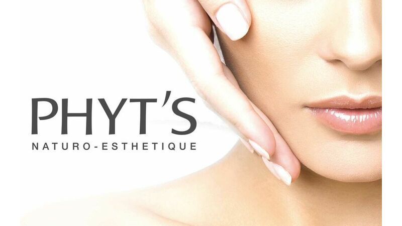 Logo PHYT'S avec une main sur un visage de femme