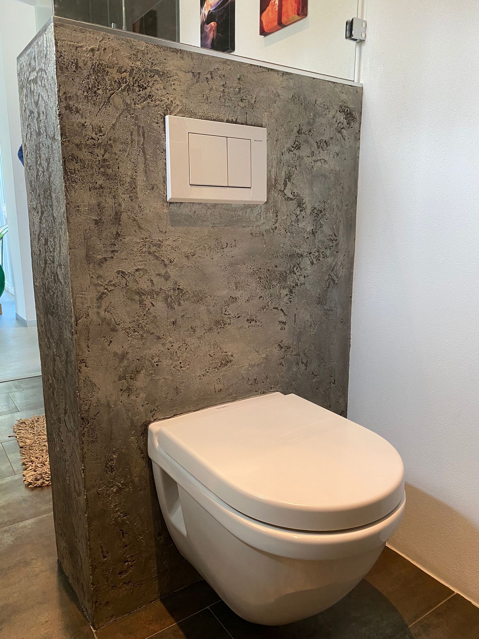 TERRASTONE Beispiel Toilettenrückwand