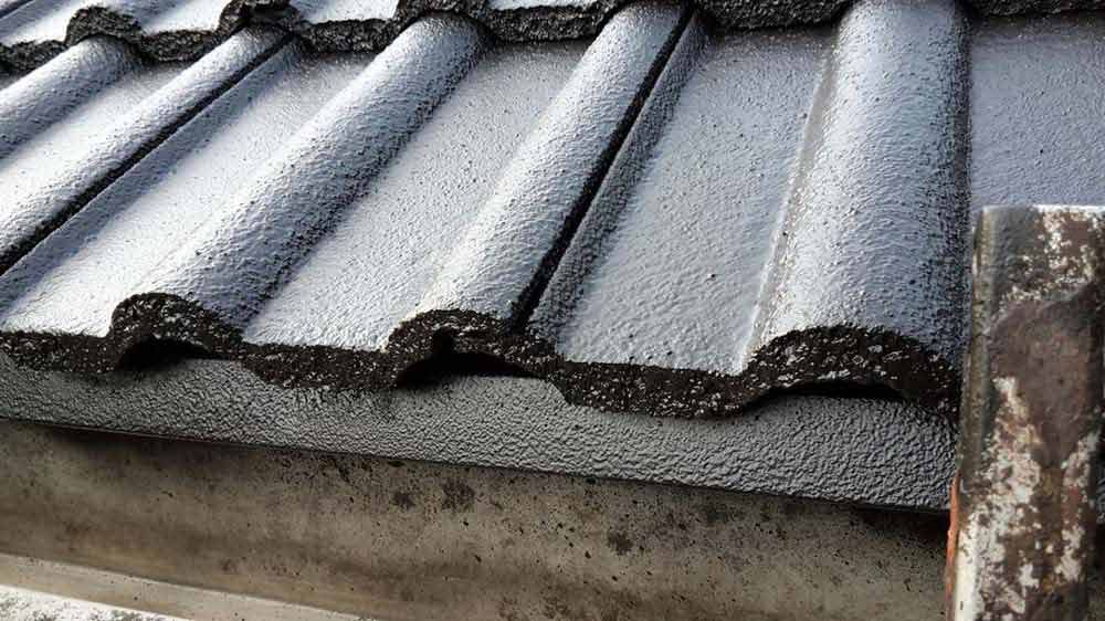 Dachgrundierung Nahaufnahme