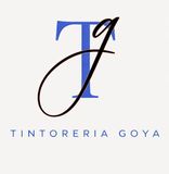 Un logotipo que presenta una gran letra "T" azul entrelazada con una "g" negra en cursiva.
