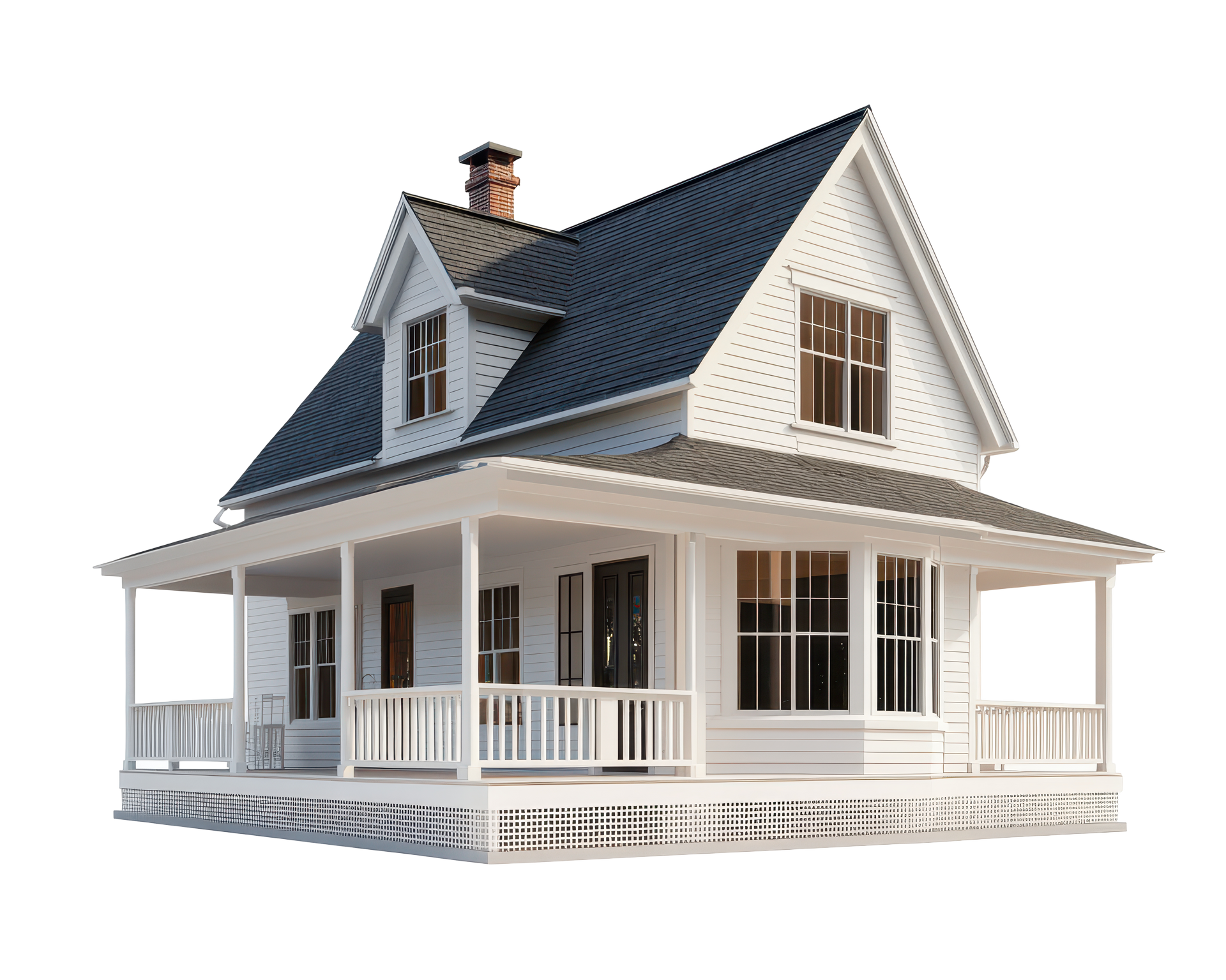 Une maison avec une terrasse