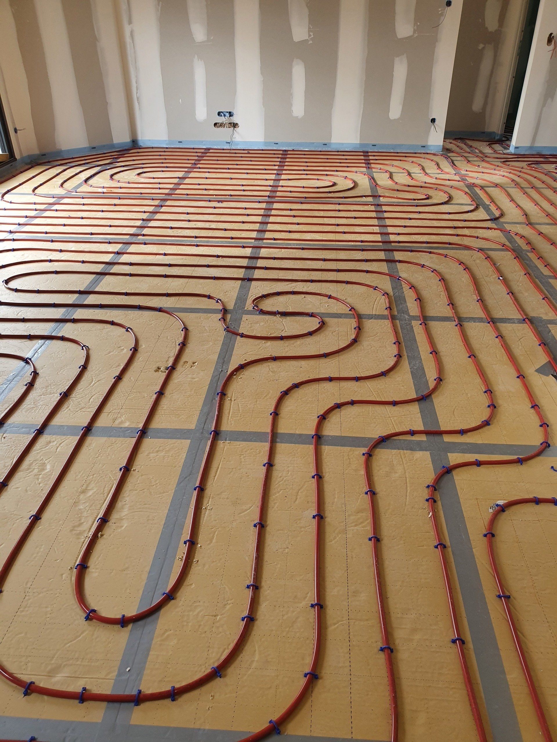 Pose de plancher chauffant