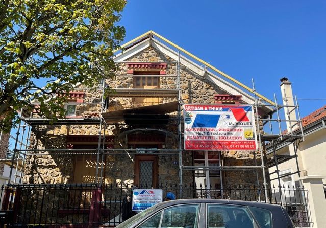 Échafaudage pour un chantier de ravalement de façade