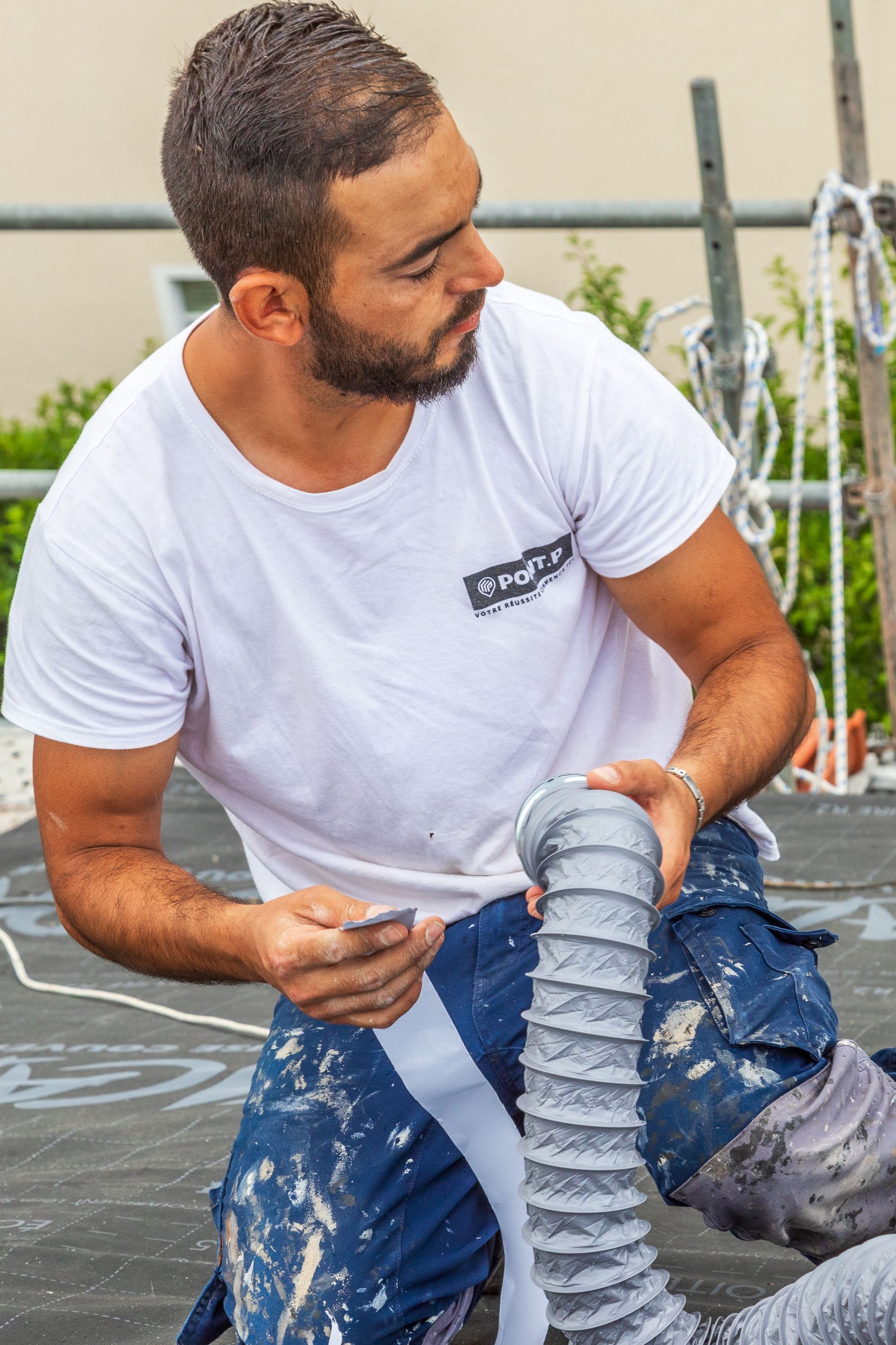 Installation ventilation toit