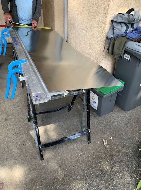 Préparation d'une plaque de zinc