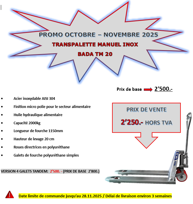 ES Elévateur Service Sàrl - transpalette