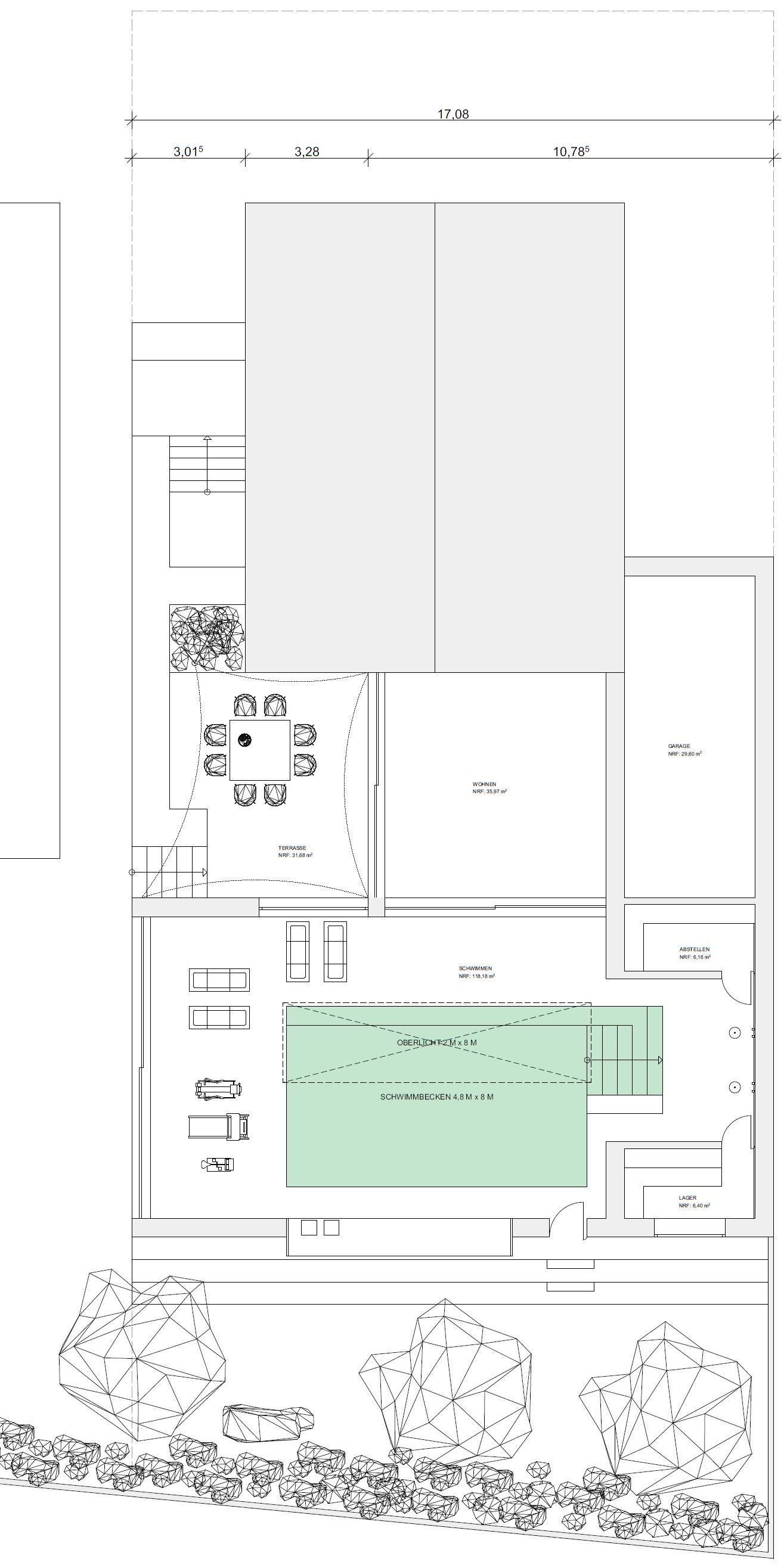 Anbau einer Schwimmhalle