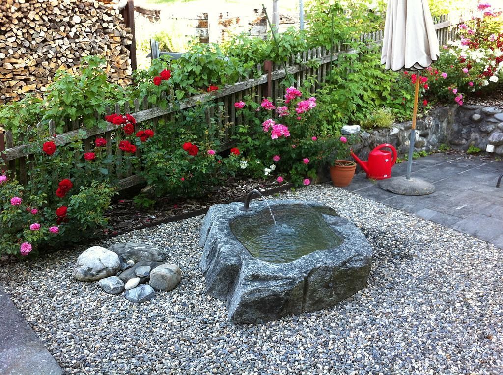 Bepflanzung u. Brunnen