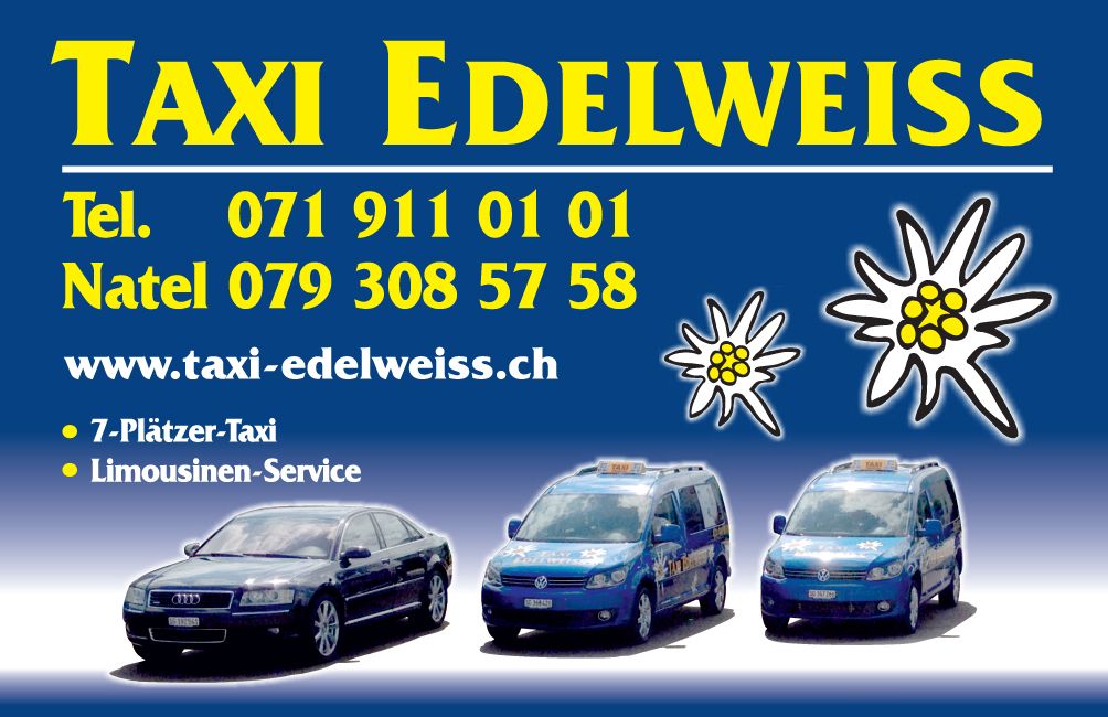 taxi limousinenservice - wil, münchwilen, sirnach - taxi edelweiss