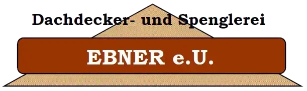 A logo for dachdecker und spenglerei ebner e.u.
