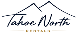 Tahoe North Rentals logo with blue flower graphic and text "Tahoe NORTH Rentals"