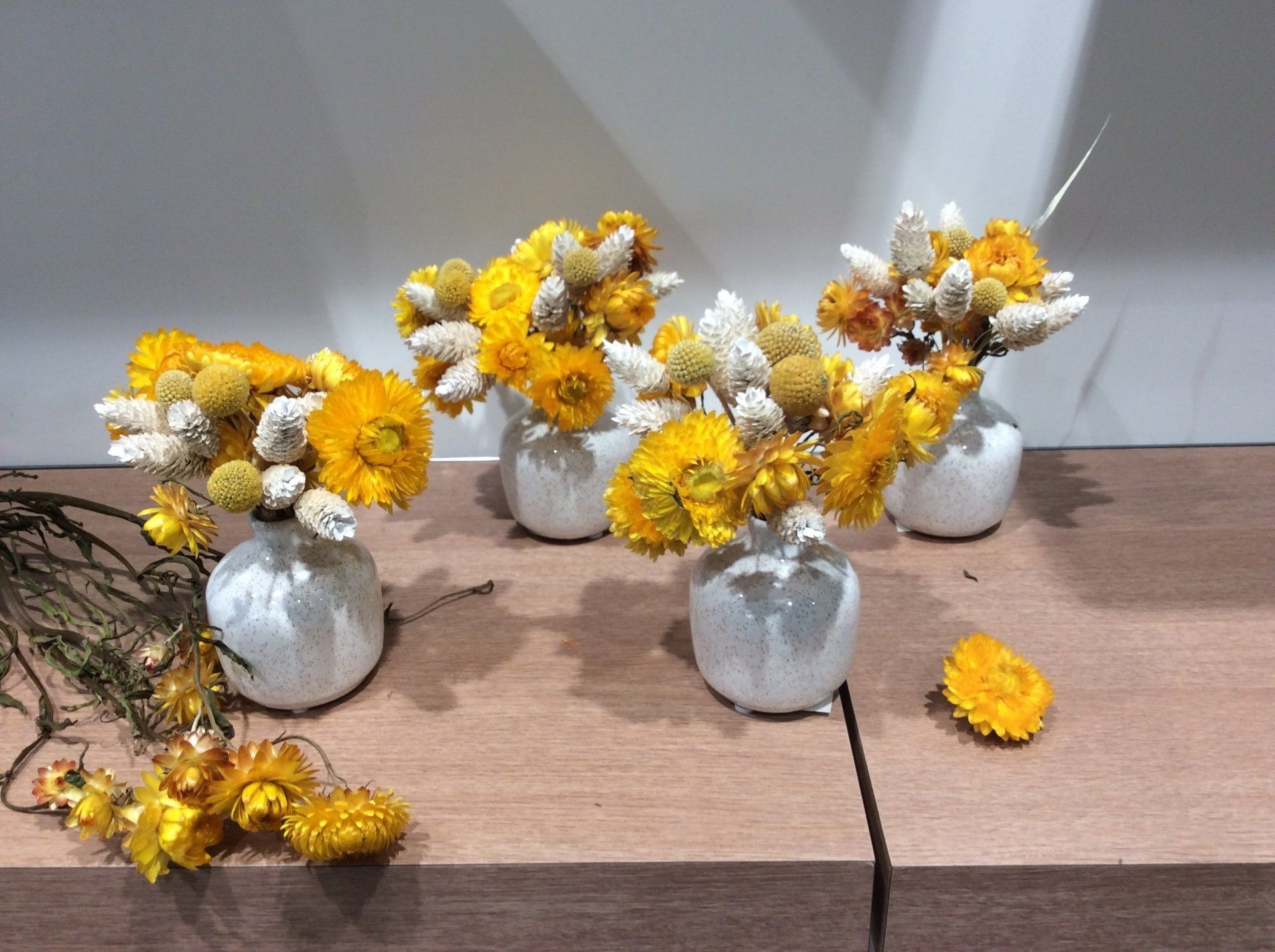 Bouquets de fleurs séchées