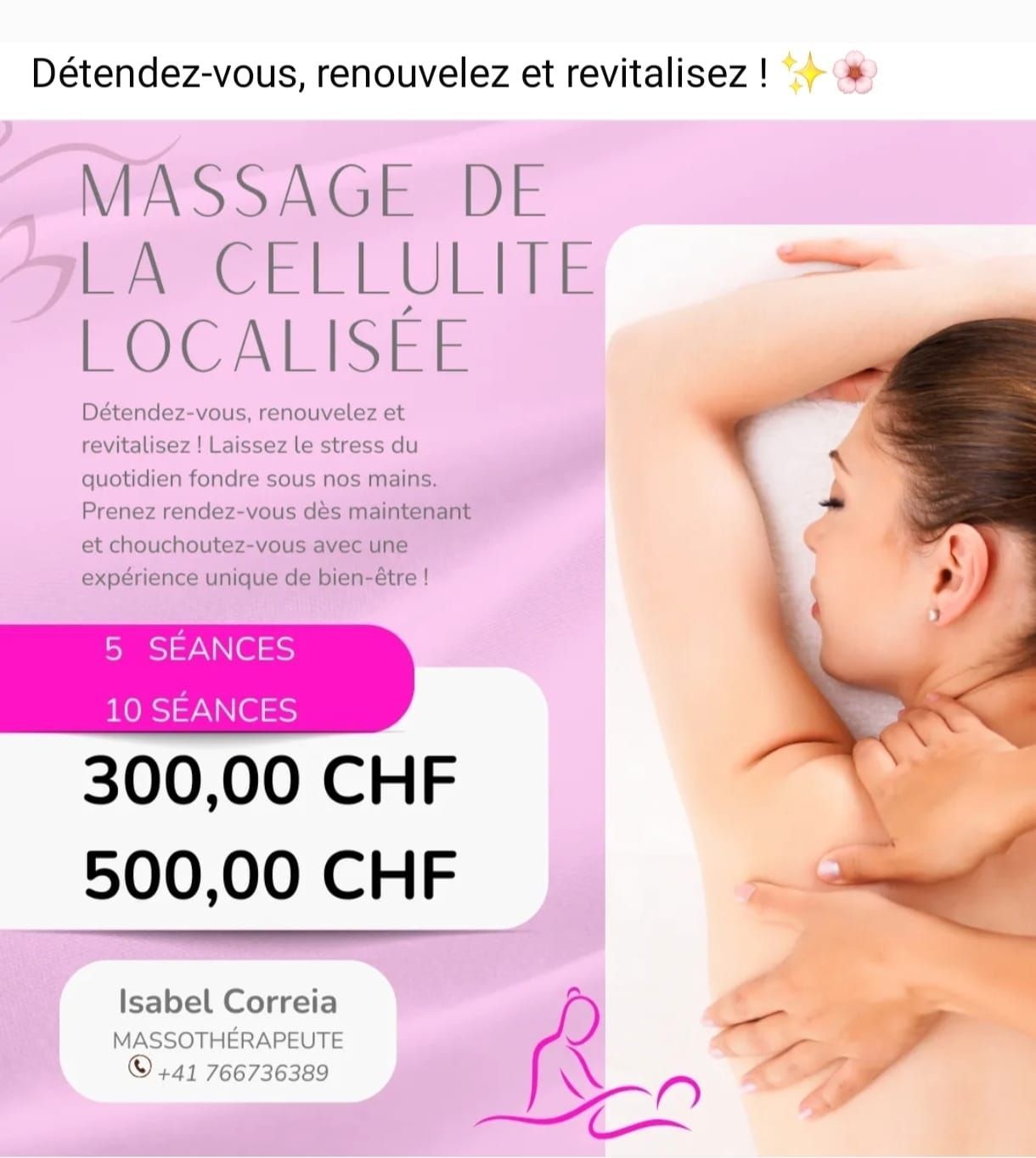 massage de la cellulite localisée 
