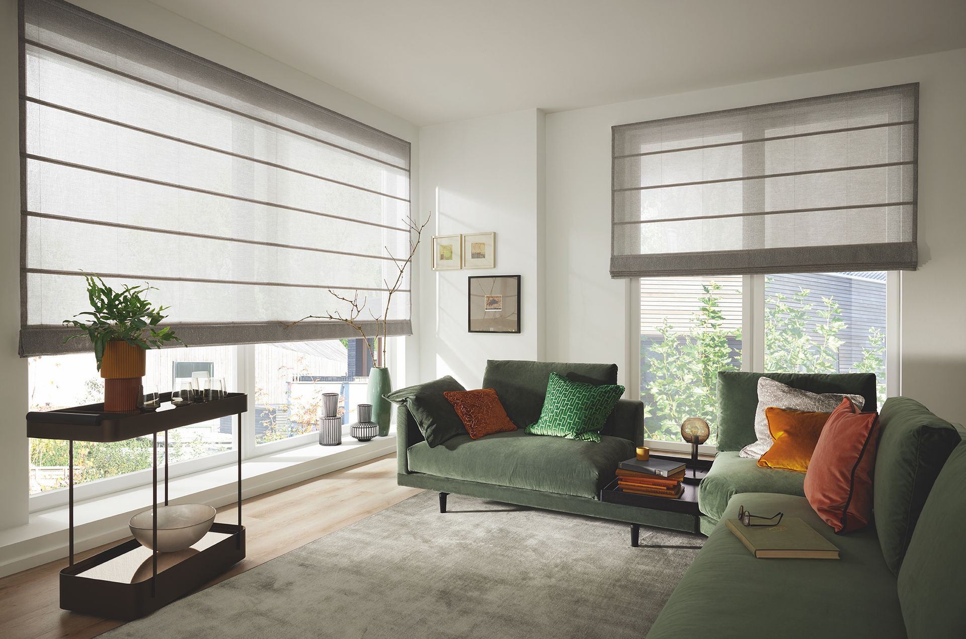 Faltrollo mit Querstäben