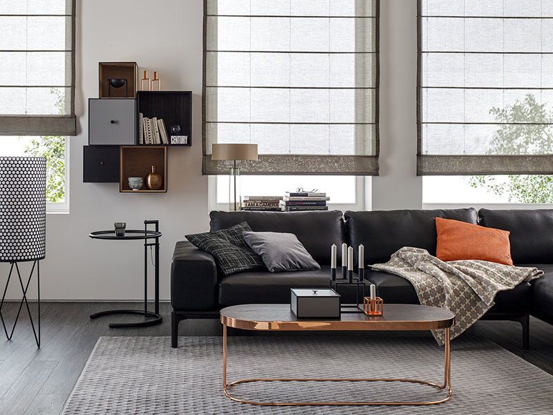 Faltrollo mit Querstäben