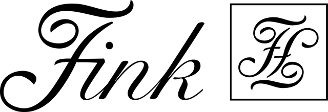„Fink“ in Schreibschrift mit einem stilisierten „FF“-Logo im Kasten.
