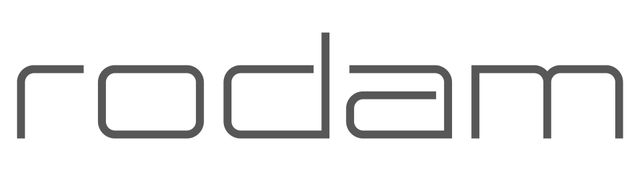 „RODAM“ in minimalistischer, abgerundeter Schrift, dunkelgrau auf weißem Hintergrund.