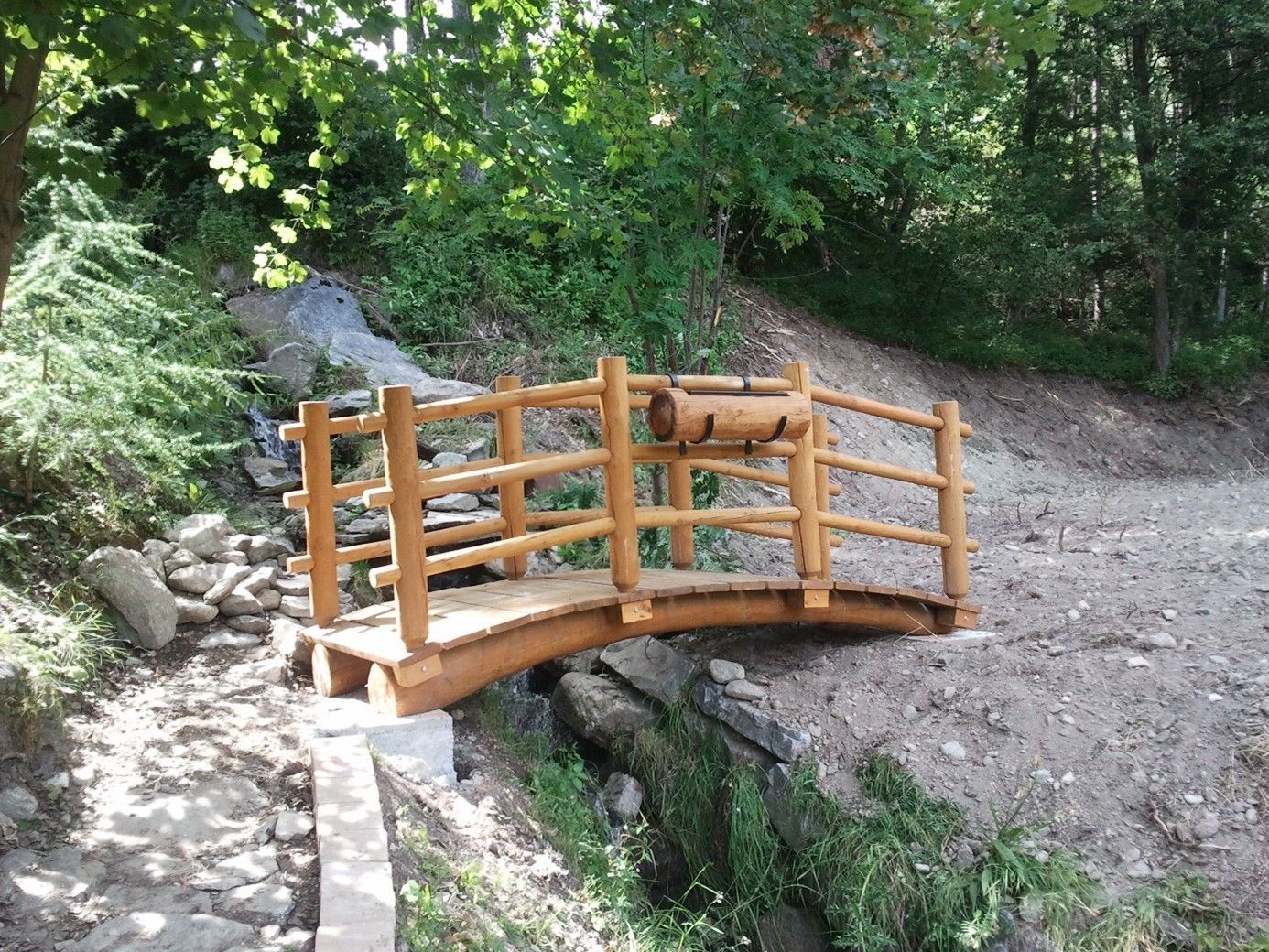 Pont en bois de montagne