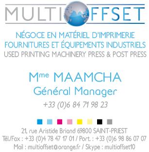 Multioffset à Saint-Priest (69),  vente de matériel d'imprimerie