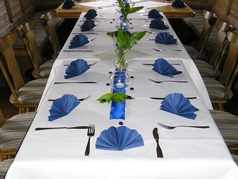 Gedeckter Tisch in der Gaststätte vom Landgasthof Muhr