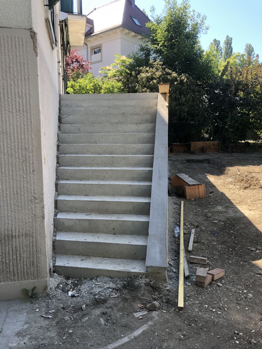 CREATION D'UNE TERRASSE + ESCALIER A STRASBOURG