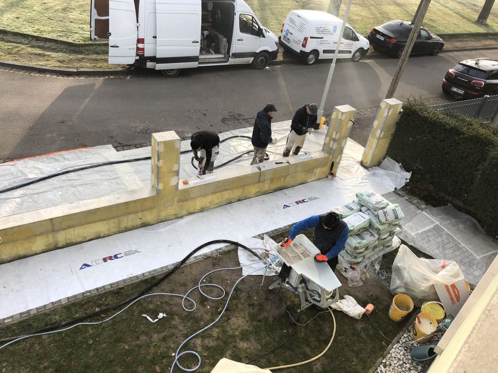 CREPISSAGE DE MUR D'ENCEINTE A LA MEINAU