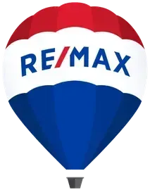 Ein Heißluftballon mit dem Re/Max-Logo darauf