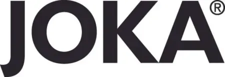 Das Wort „JOKA“ in fetter, dunkelgrauer Schrift mit einem Symbol für eine eingetragene Marke.