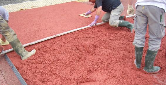 Béton pour terrain de tennis