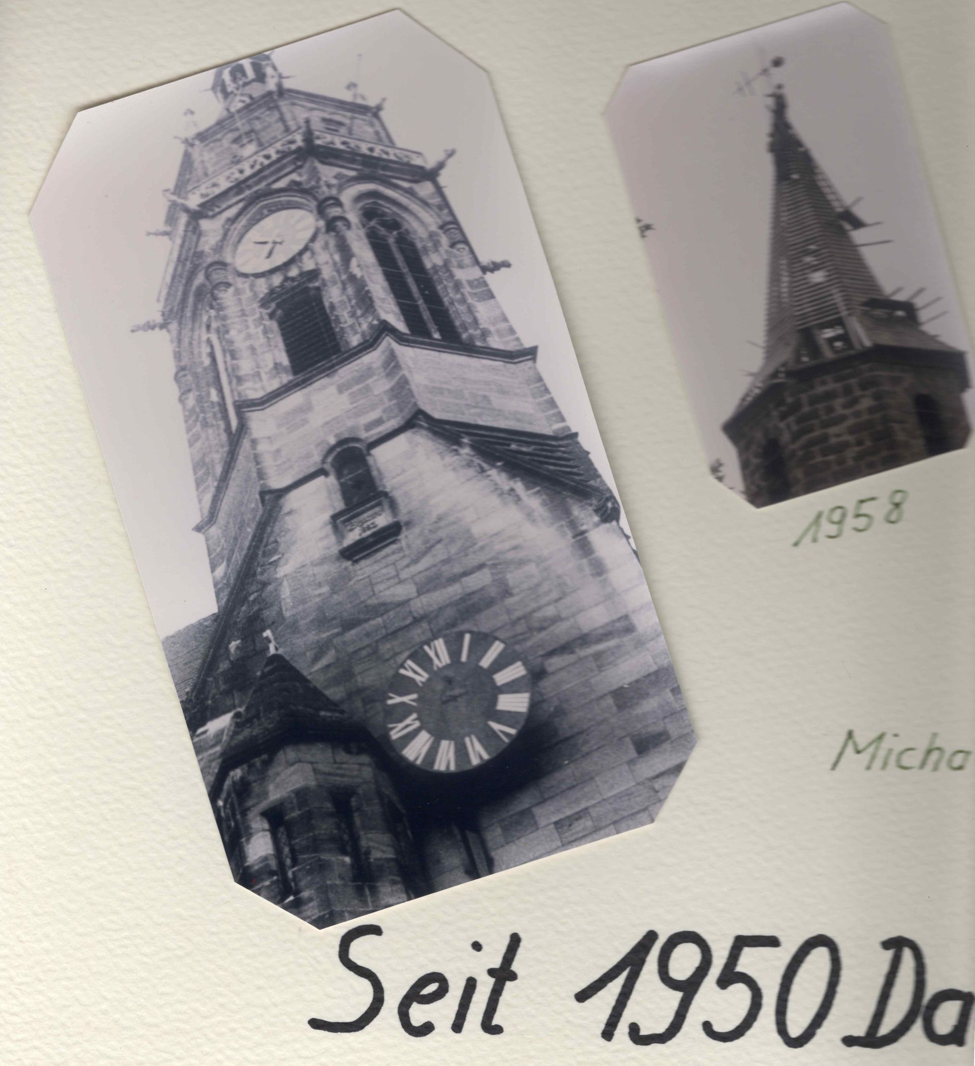 Eine Kirchturm-Uhr