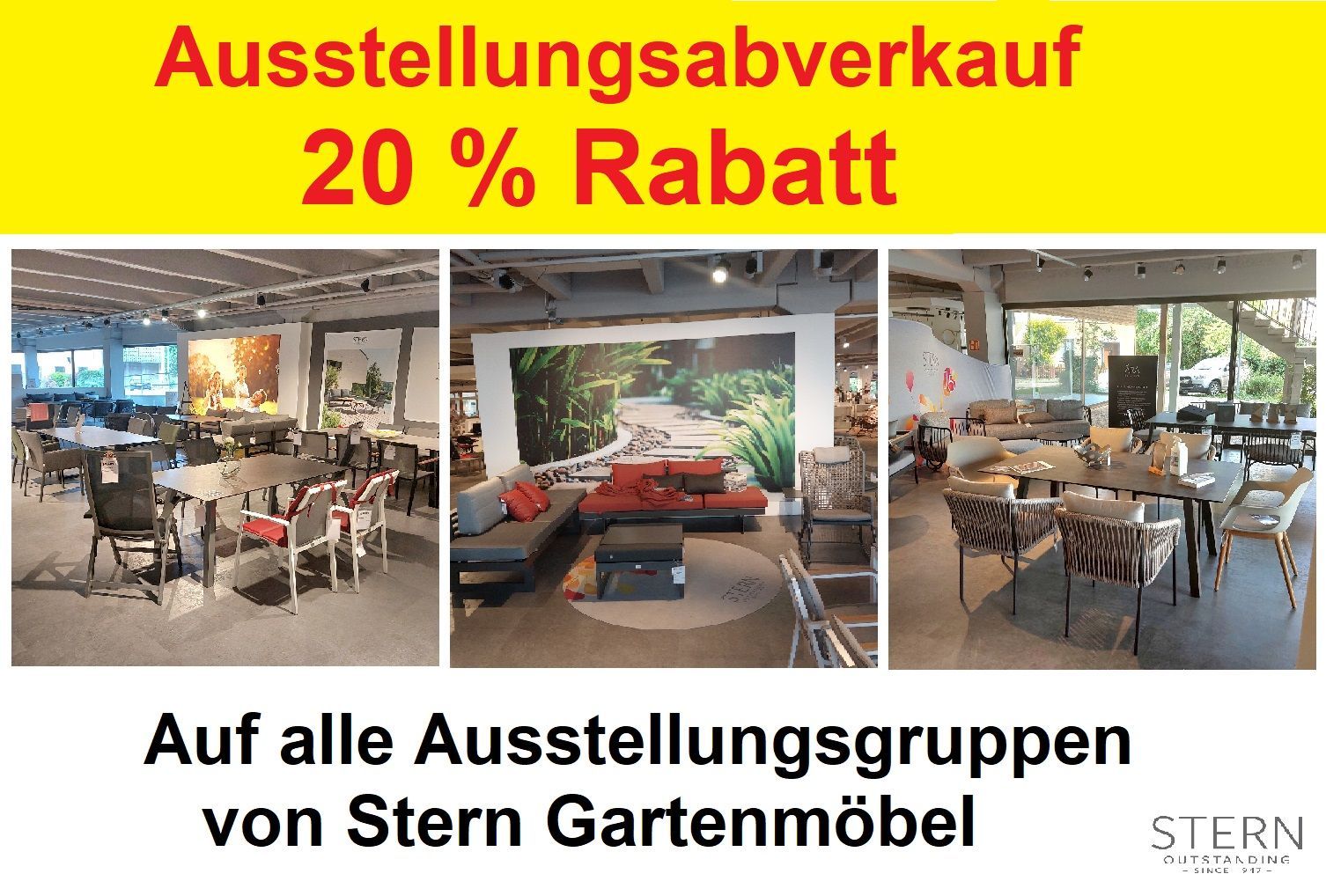 Ausstellungsabverkauf - 20 % Rabatt bei Möbel Gassner
