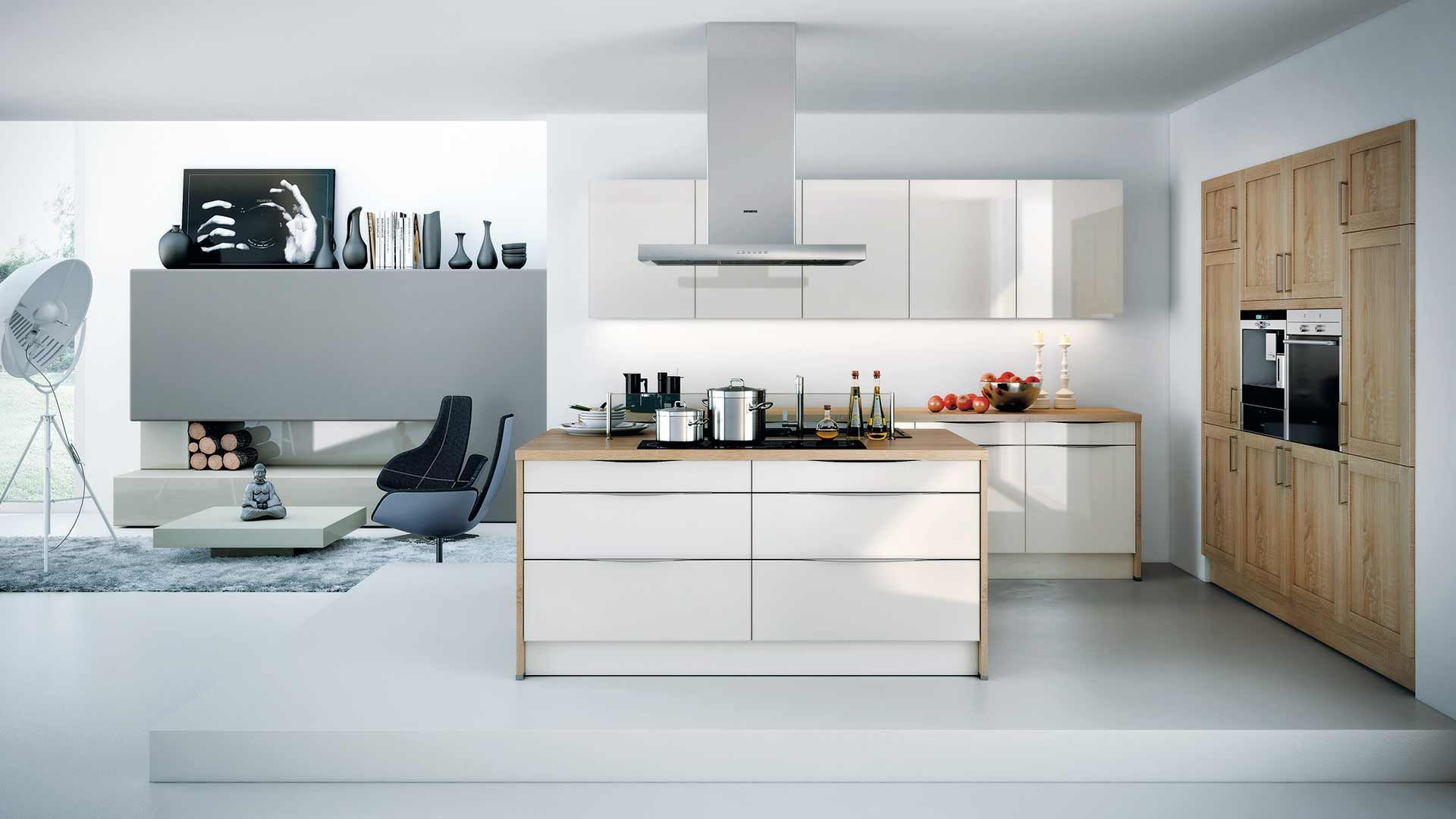 Küche mit Kücheninsel von Contur