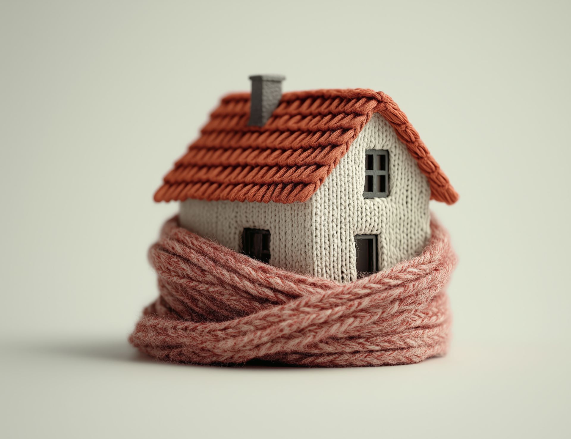 Une maison avec un contour en tricot