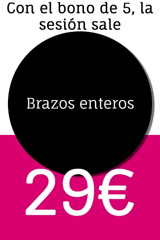 Un círculo negro con las palabras brazos enteros en él